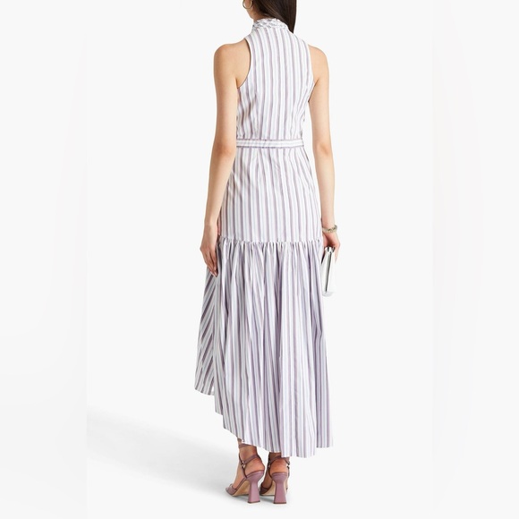 NWOT VERONICA BEARD Radley Striped Poplin Midi Dress Size 10 - Picture 3 of 13